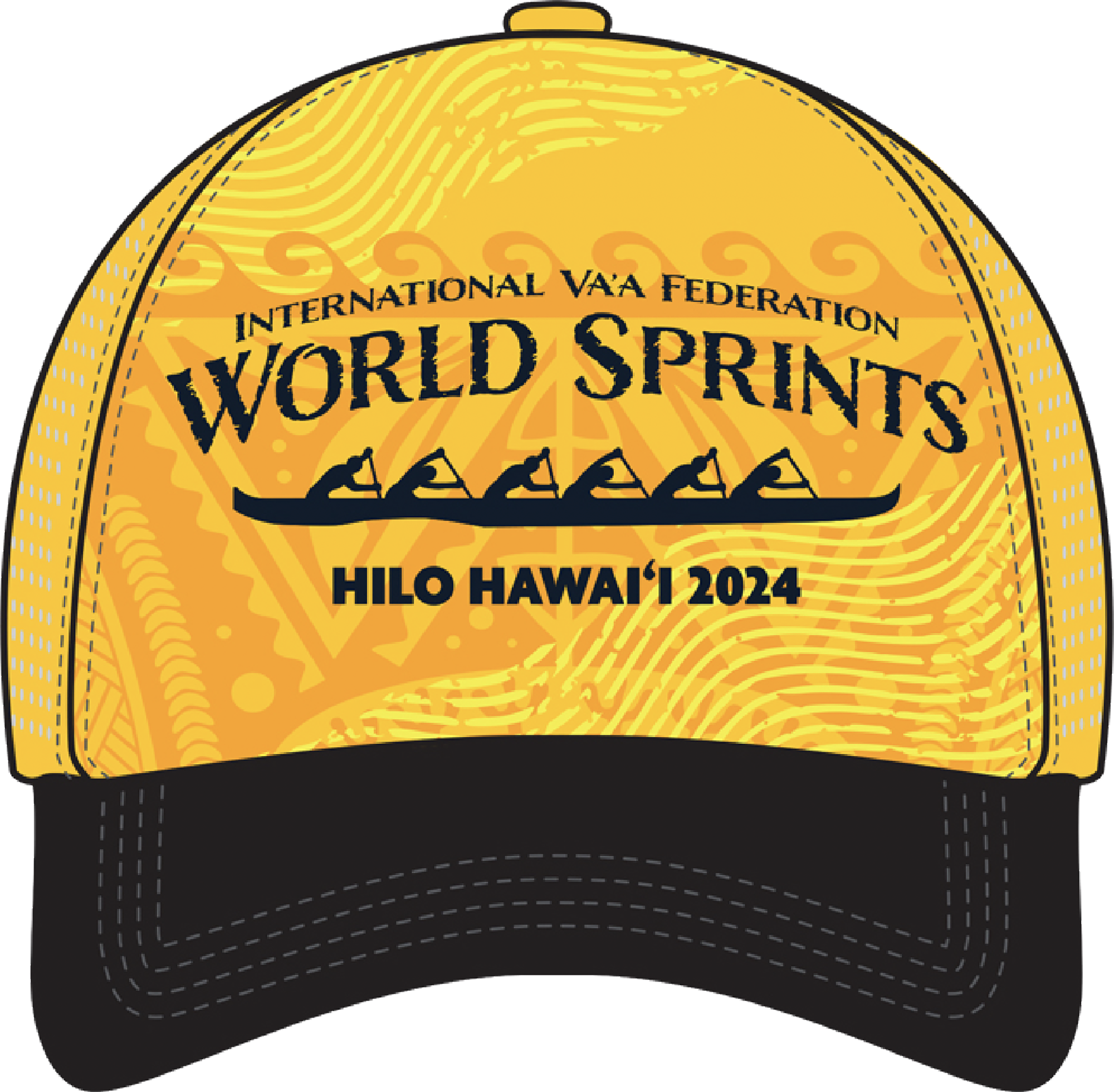 Yellow Paddling Cap IVF World Sprints 2024