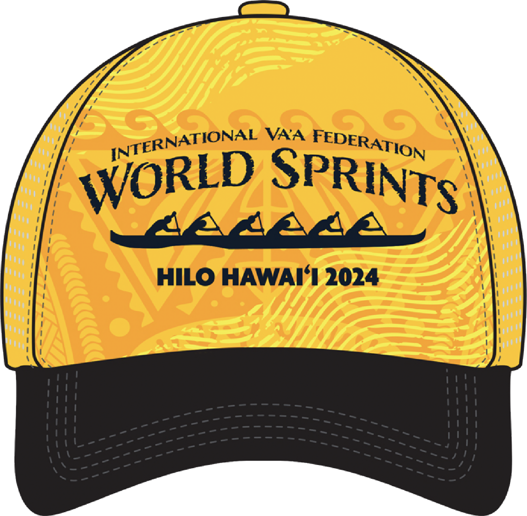 Yellow Paddling Cap IVF World Sprints 2024